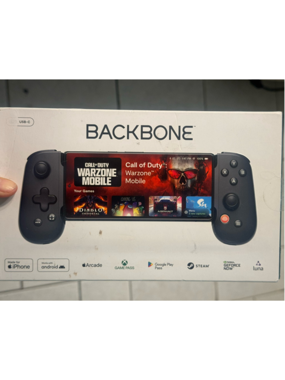Backbone USB-C Mobile Gaming Controller - One Size - Black